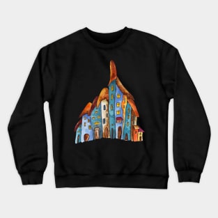 FAIRYTALE HOUSE WATERCOLOR Crewneck Sweatshirt